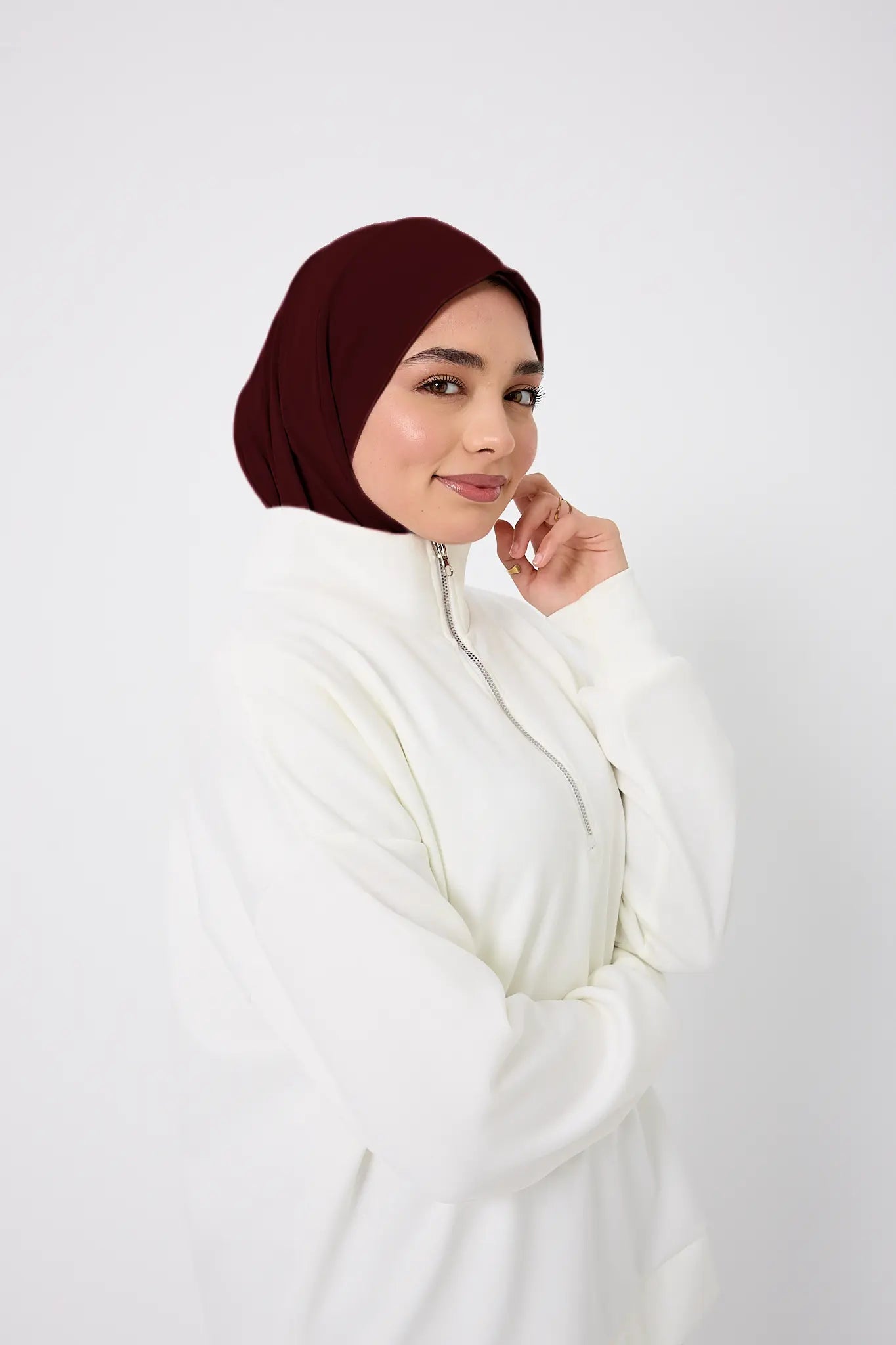 Instant Sandy Hijab With Snap Back Button