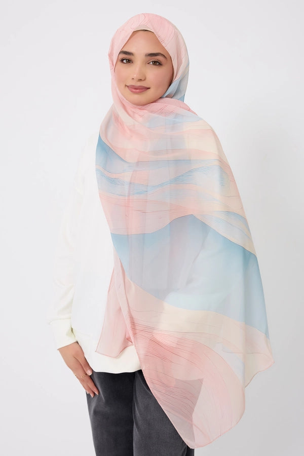 Printed Chiffon Hijab - Inner Flow
