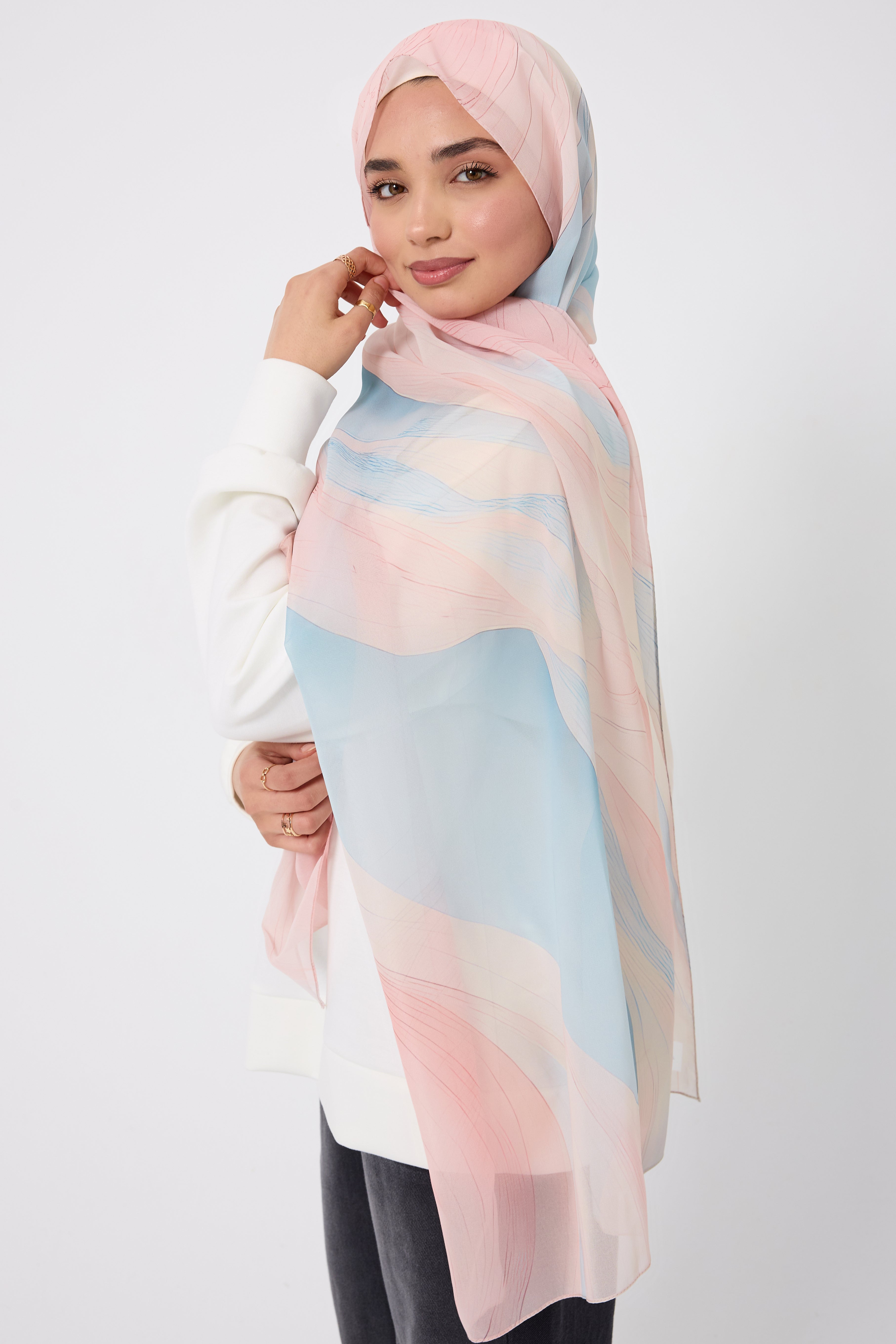 Printed Chiffon Hijab - Inner Flow
