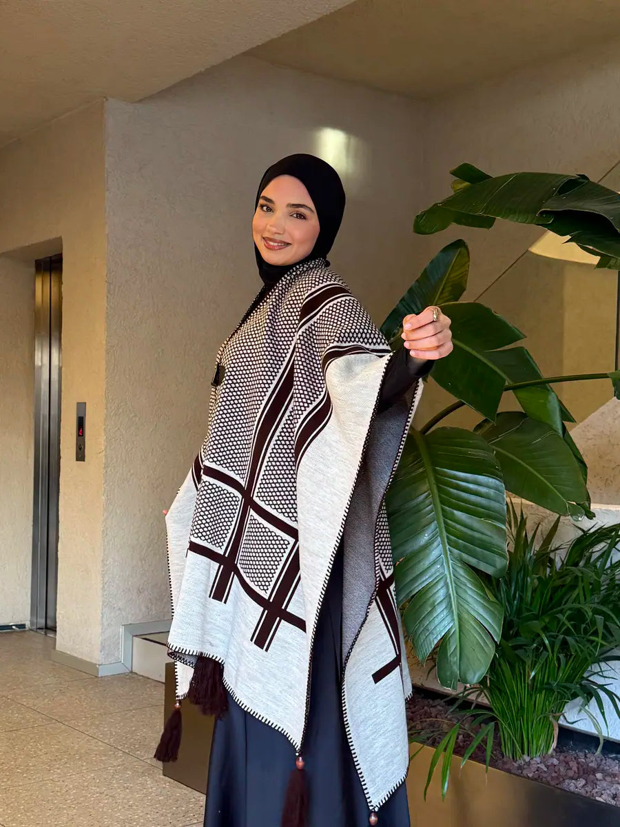 Premium Keffiyeh Cape | Signature Keffiyeh Poncho
