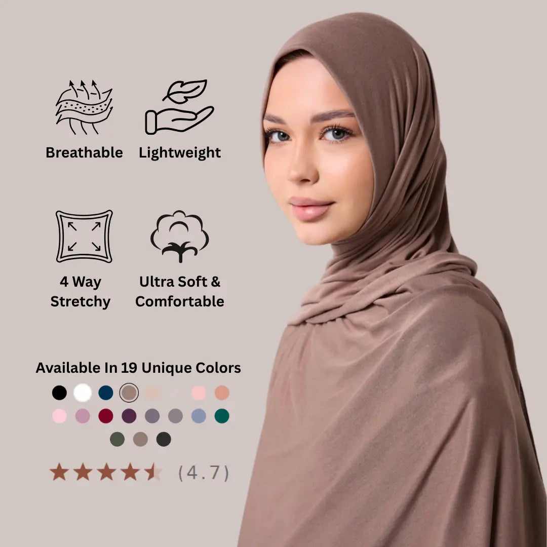 soft and stretchy Jersey Hijabs